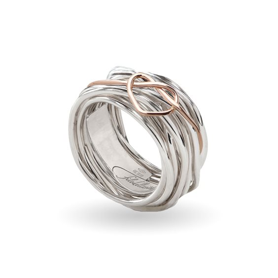 Ring Rubinia Woman Prezioso Collection Filo Della Vita in Silver Diamante AN326AR - AN326AR